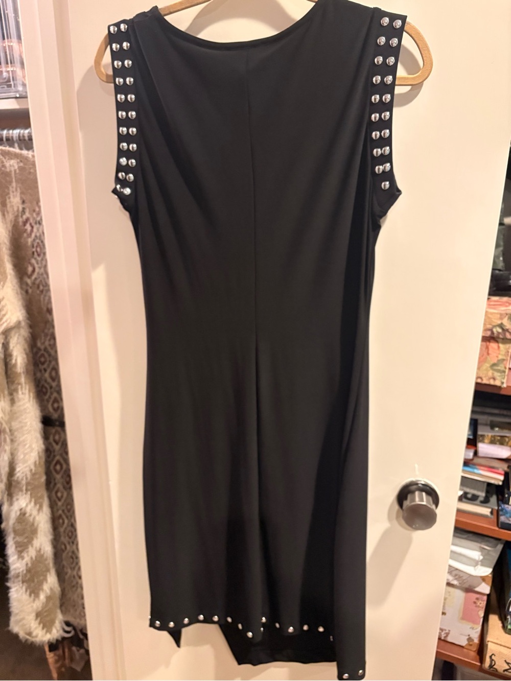 Joseph Ribkoff Sleeveless Black Studded Shift Dress